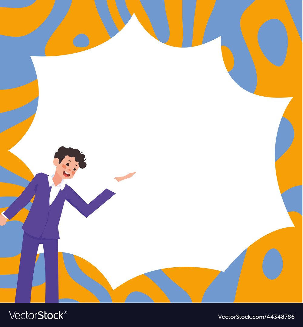 Instructor drawing pointing stick on empty Vector Image Instructor drawing pointing stick on empty