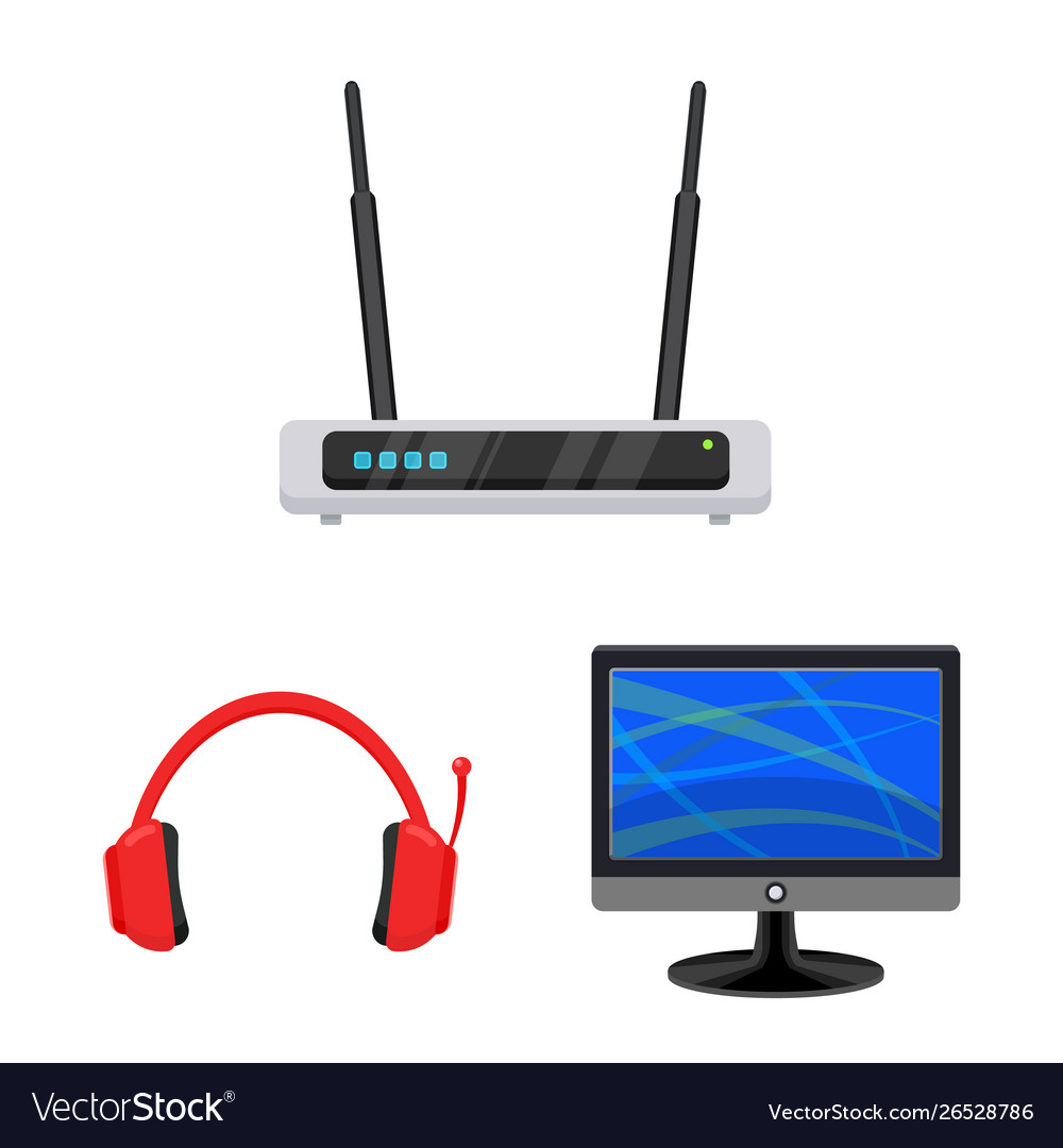 Isolated object laptop and device symbol vector image Isolated object laptop and device symbol