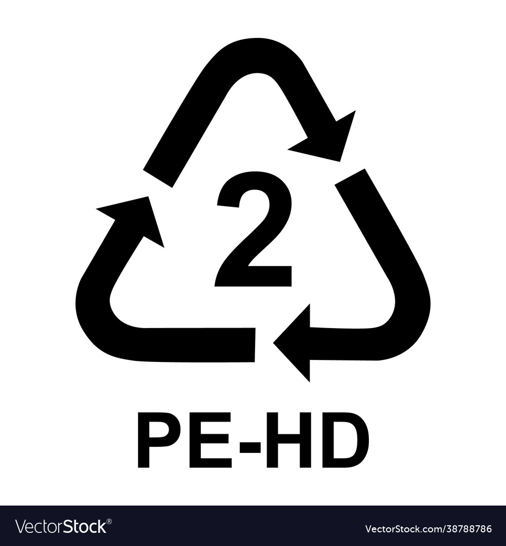 Plastic symbol ecology recycling sign isolated Vector Image