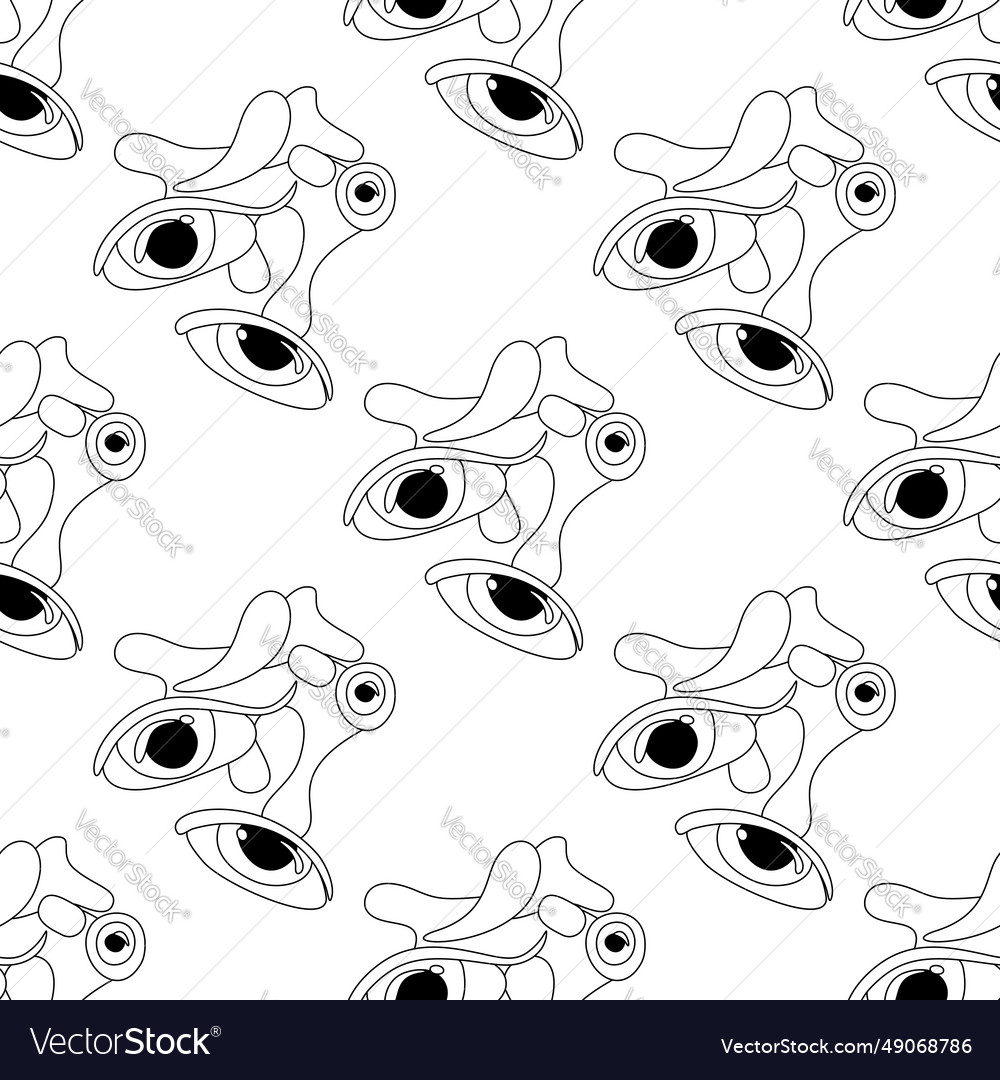 Seamless pattern with psyhodelical print vector image Seamless pattern with psyhodelical print