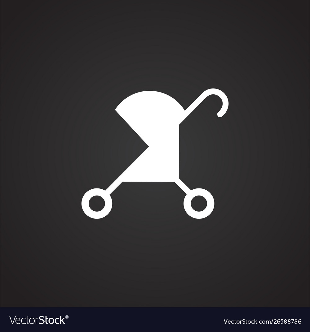 Stroller icon on background for graphic and web