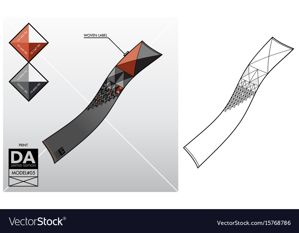 Tech sketch of a scarf