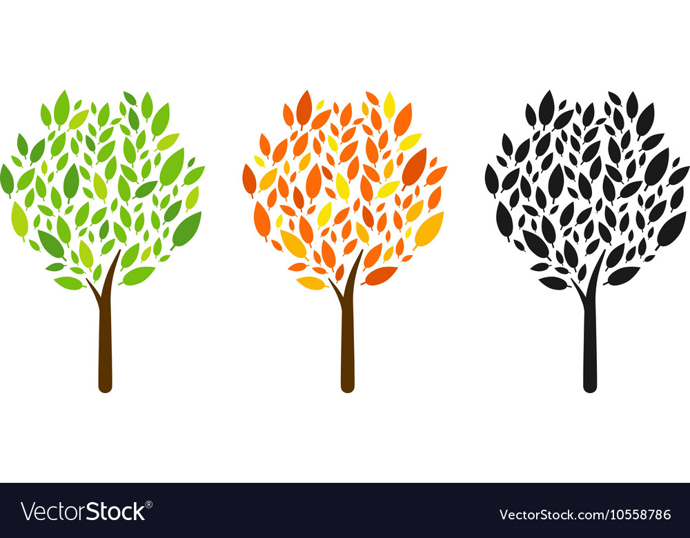 Tree icon on white background isolated
