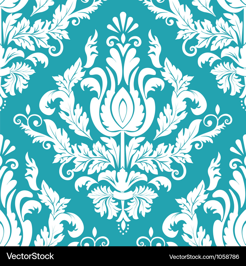 Vintage damask seamless pattern Royalty Free Vector Image