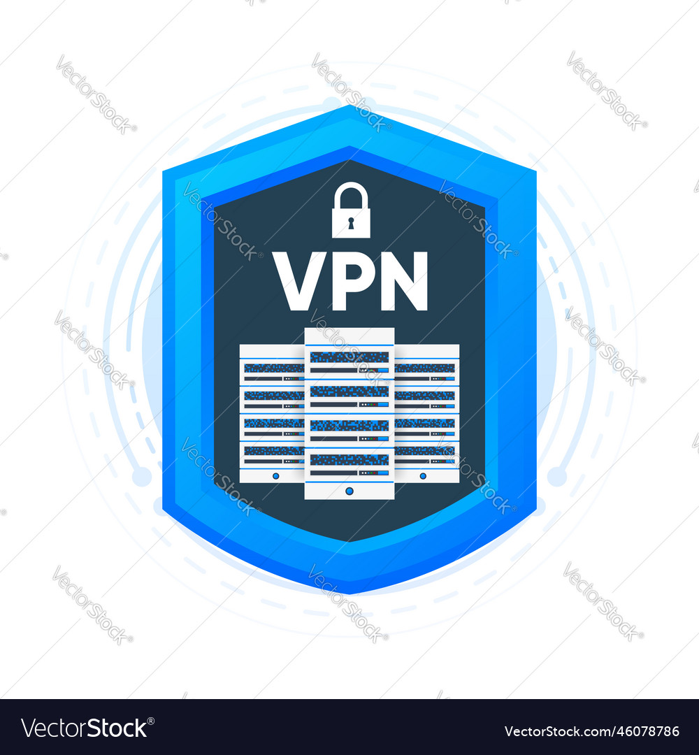 Vpn connecting secure database protecting Vector Image Vpn connecting secure database protecting