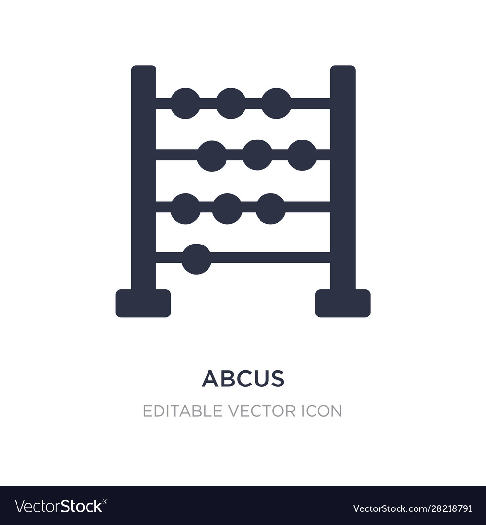 Abcus icon on white background simple element vector image Abcus icon on white background simple element