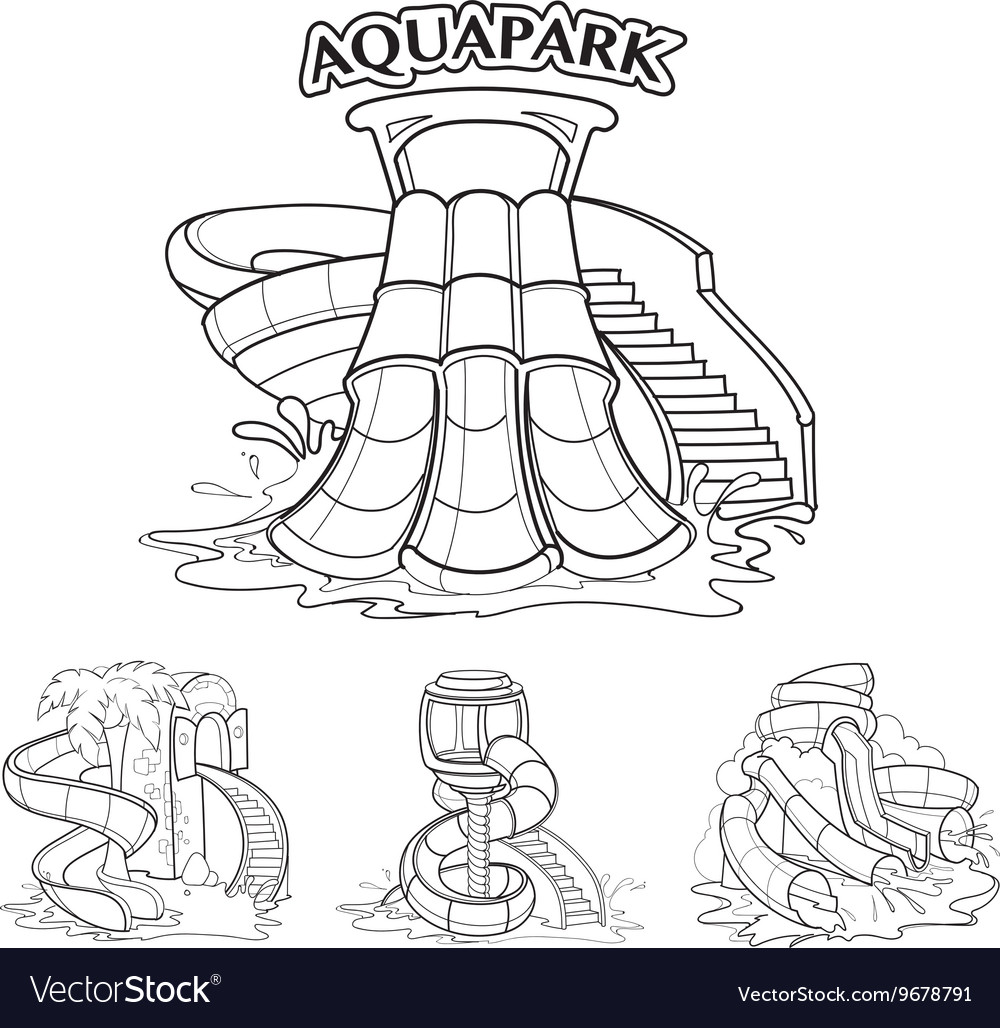 Aquapark Royalty Free Vector Image - VectorStock