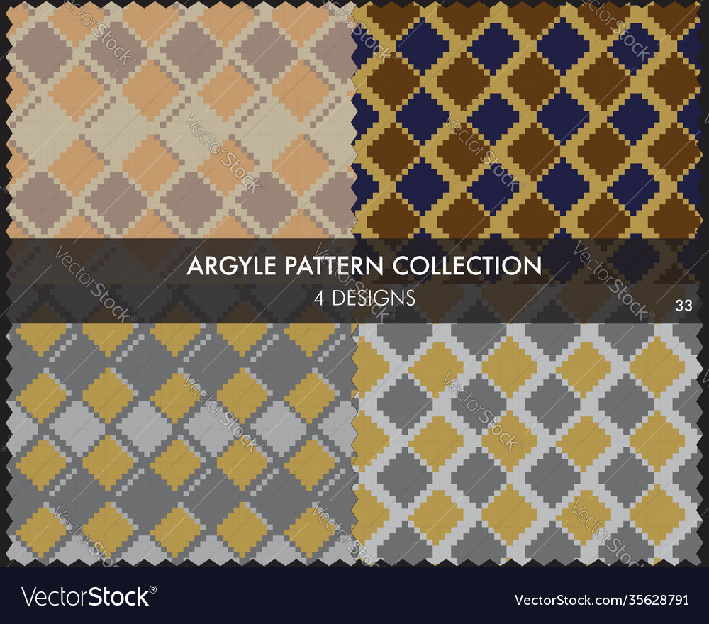 Argyle seamless pattern collection