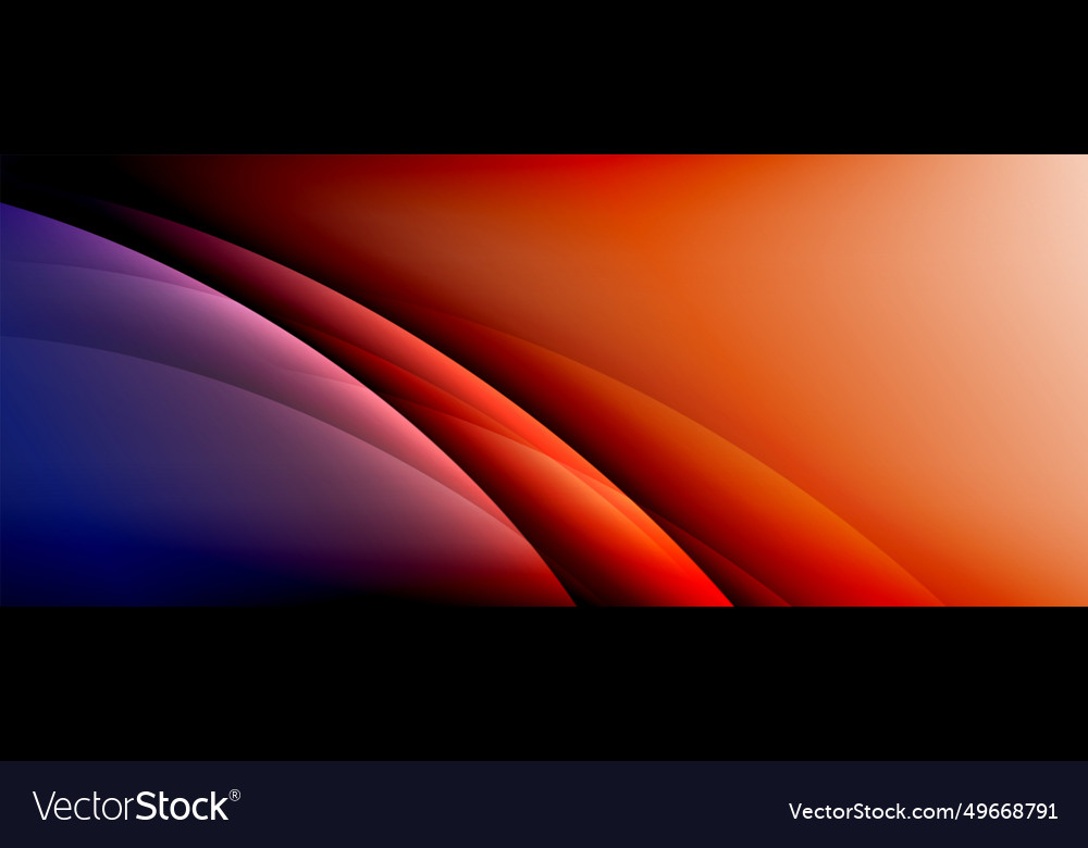 Dynamic flowing waves on gradient color background vector image Dynamic flowing waves on gradient color background