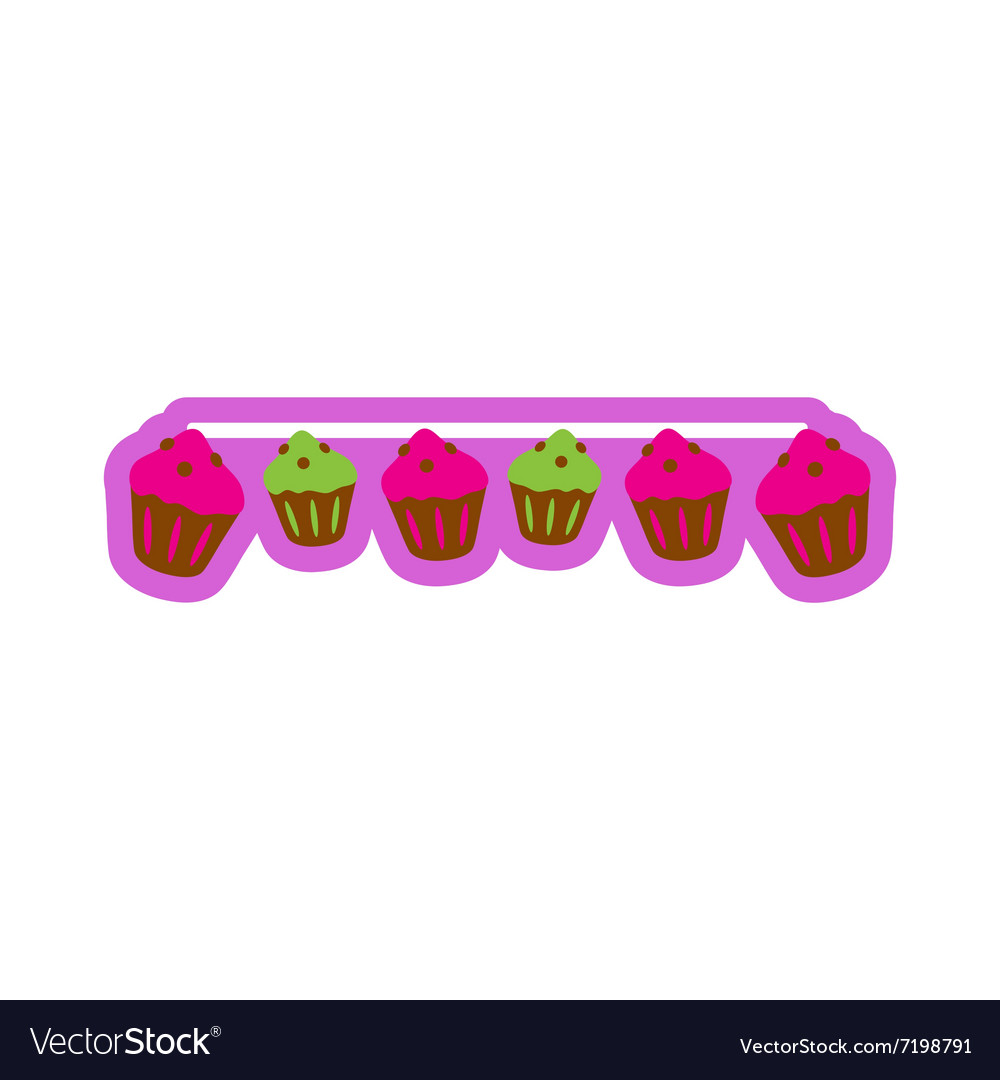 Flat icon on white background festive garland