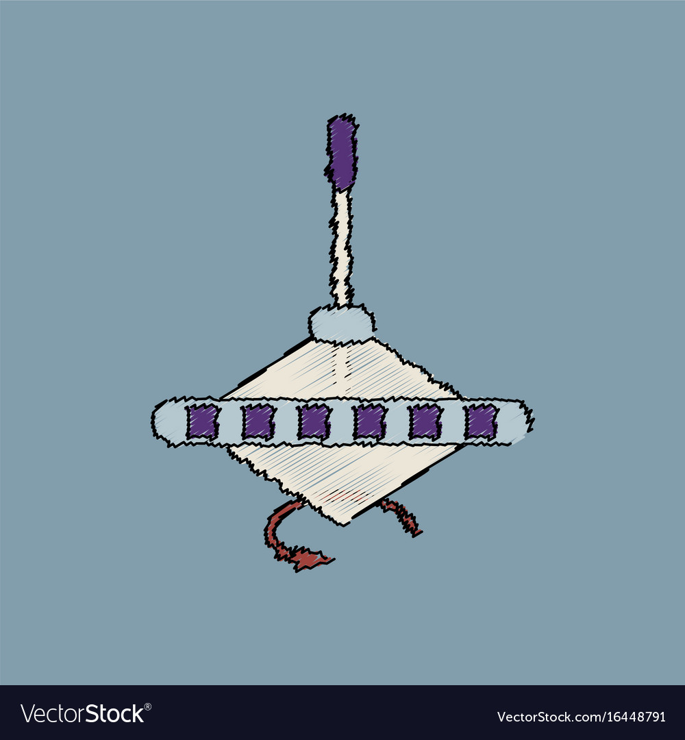 Flat shading style icon rotating whirligig