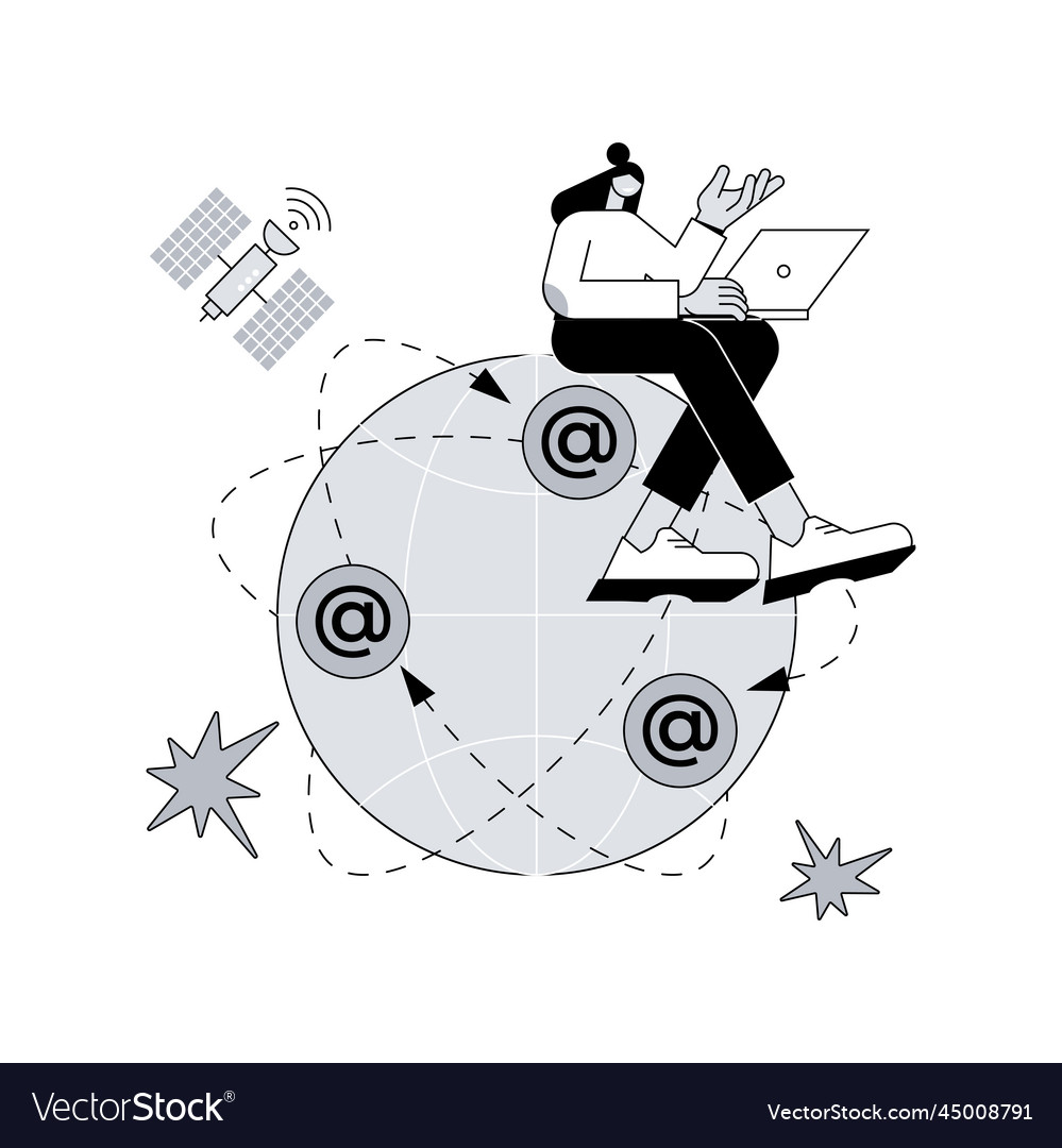 Global network connection abstract concept vector image Global network connection abstract concept
