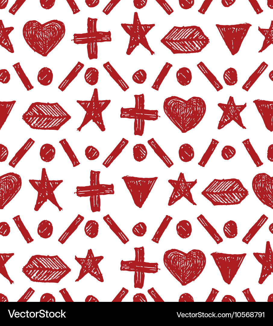 Hand drawn seamless pattern Royalty Free Vector Image