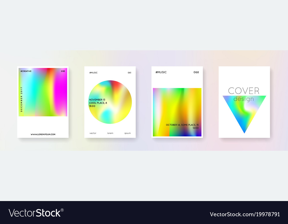 Holographic cover set abstract backgrounds