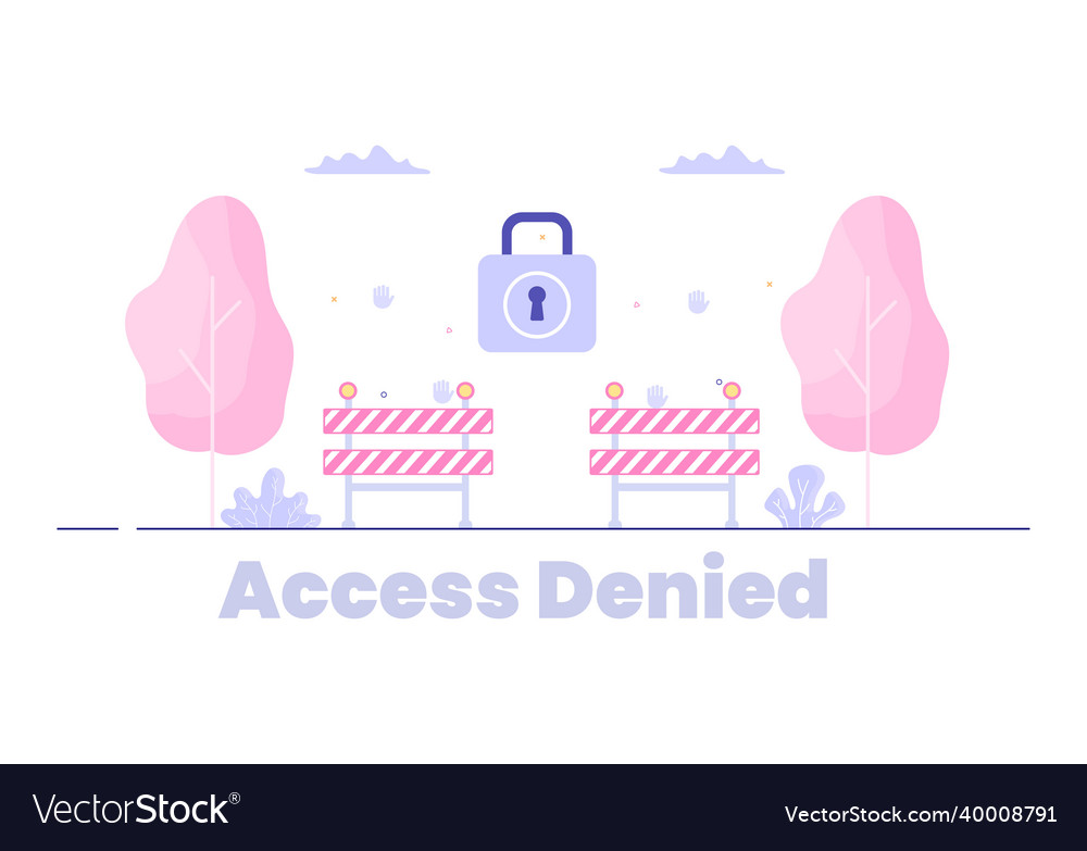 Login access denied system refuses password vector image Login access denied system refuses password