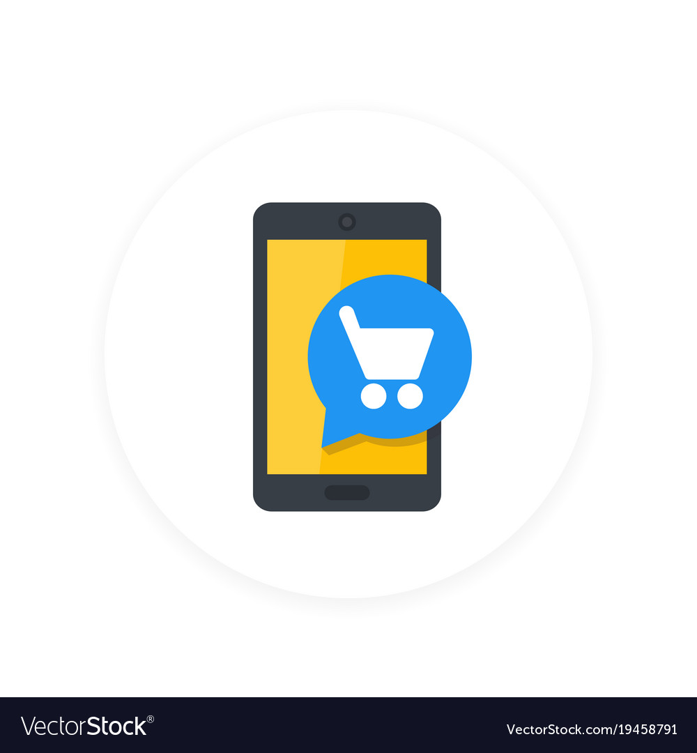 Free Icon, Buying by phone, shopping cart and telephone