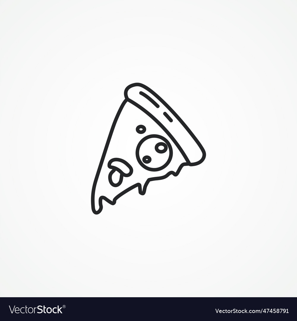 Pizza line icon slice linear