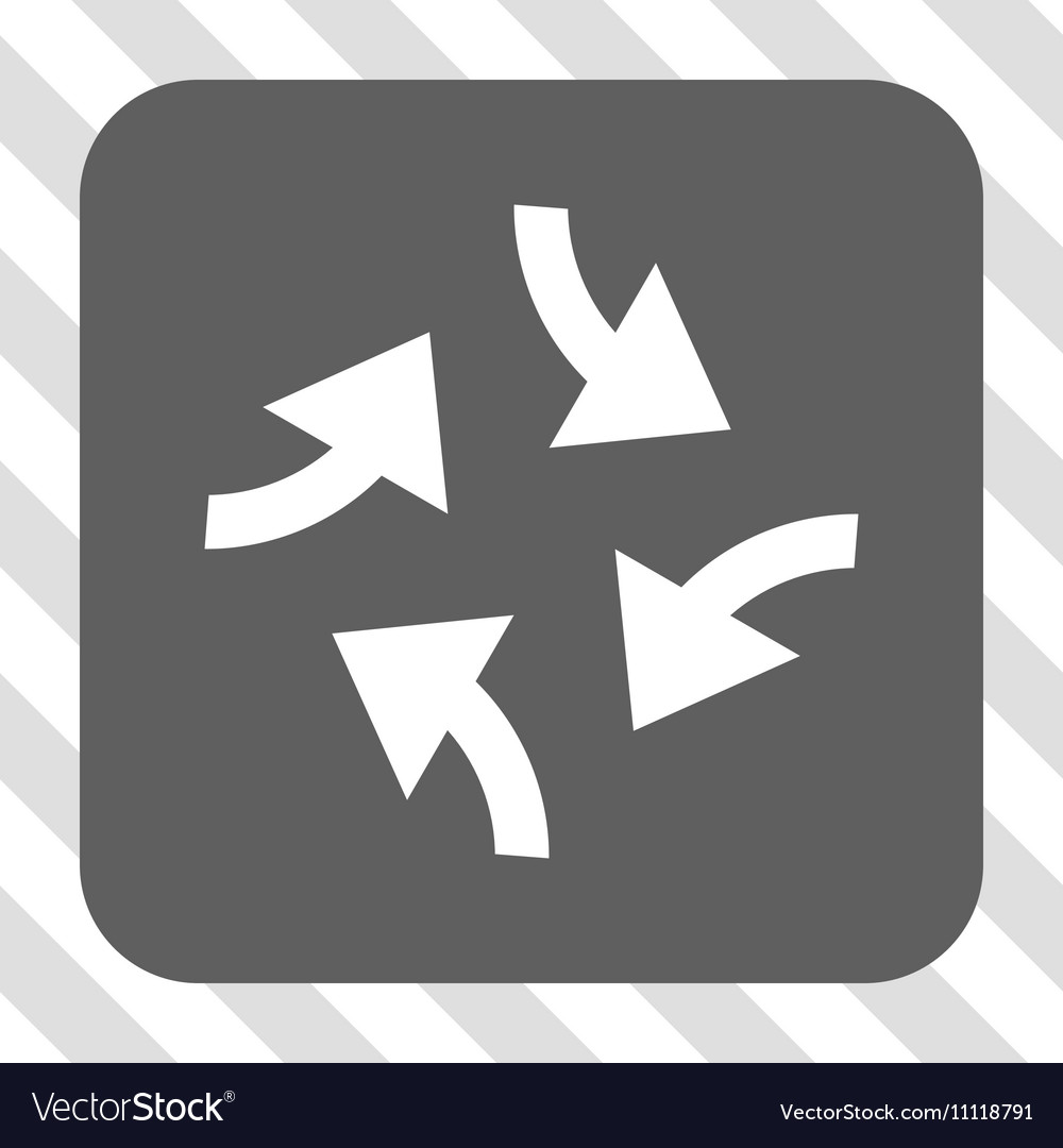 Swirl arrows rounded square button