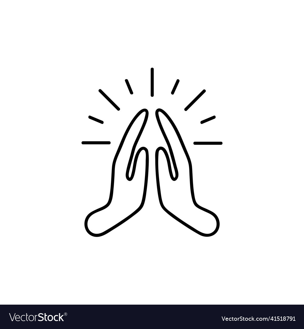 Thin Line Clapping Hands - Praise & Applause