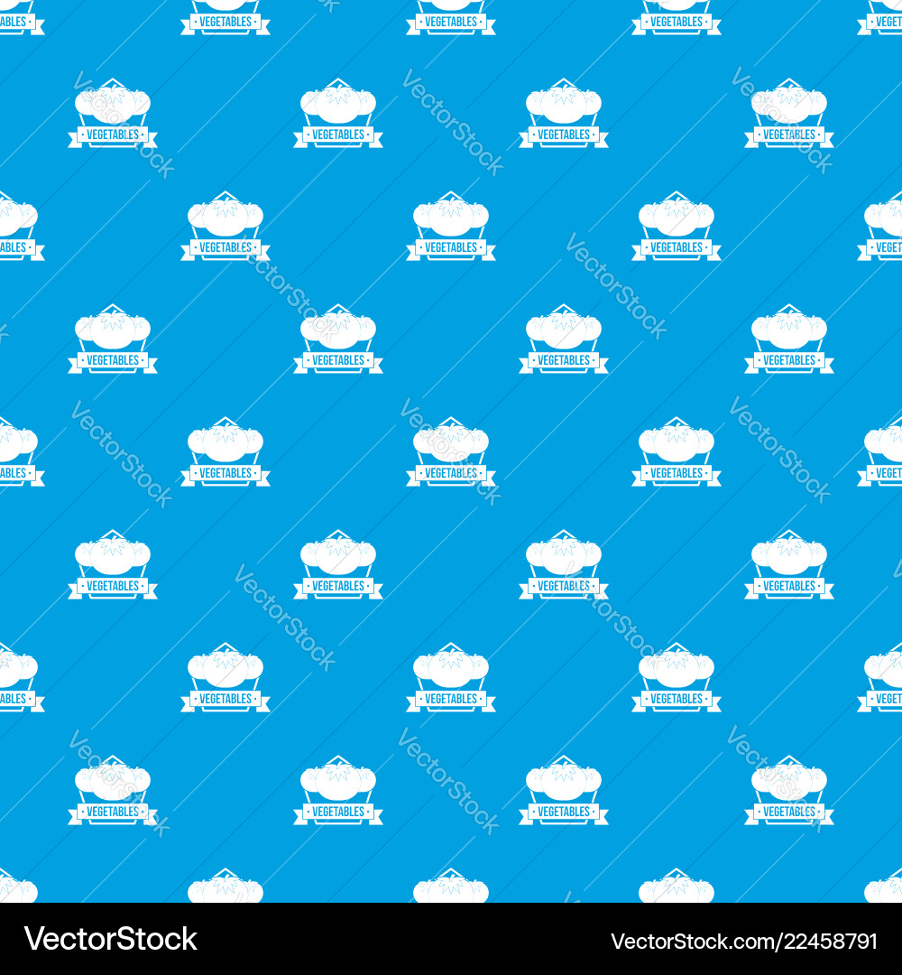 Vegetables pattern seamless blue Royalty Free Vector Image
