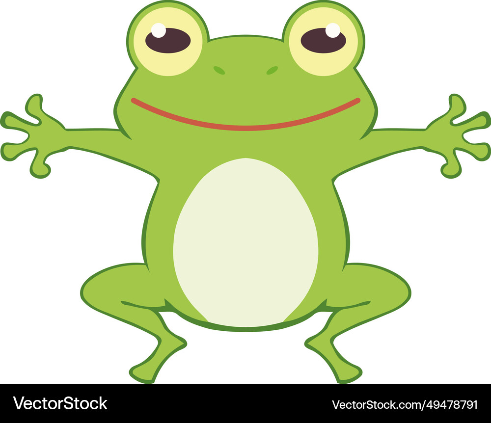 Young frog jumping Royalty Free Vector Image - VectorStock