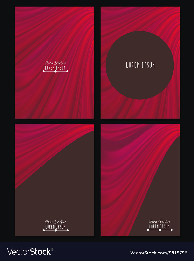 A Set Of Four Covers Drapery Royalty Free Vector Image