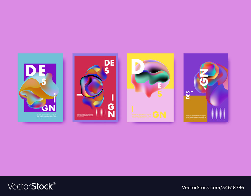 Abstract colorful liquid and fluid pattern vector image Abstract colorful liquid and fluid pattern