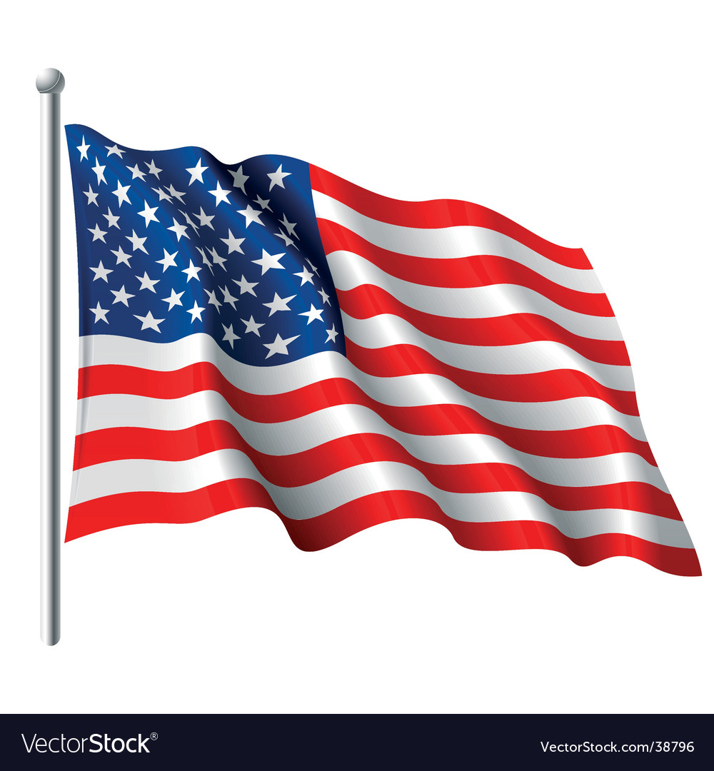 American flag Royalty Free Vector Image - VectorStock