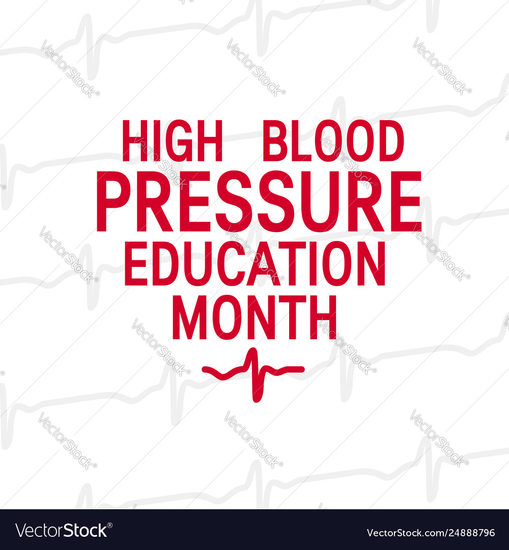 Blood pressure month concept in flat style vector image Blood pressure month concept in flat style