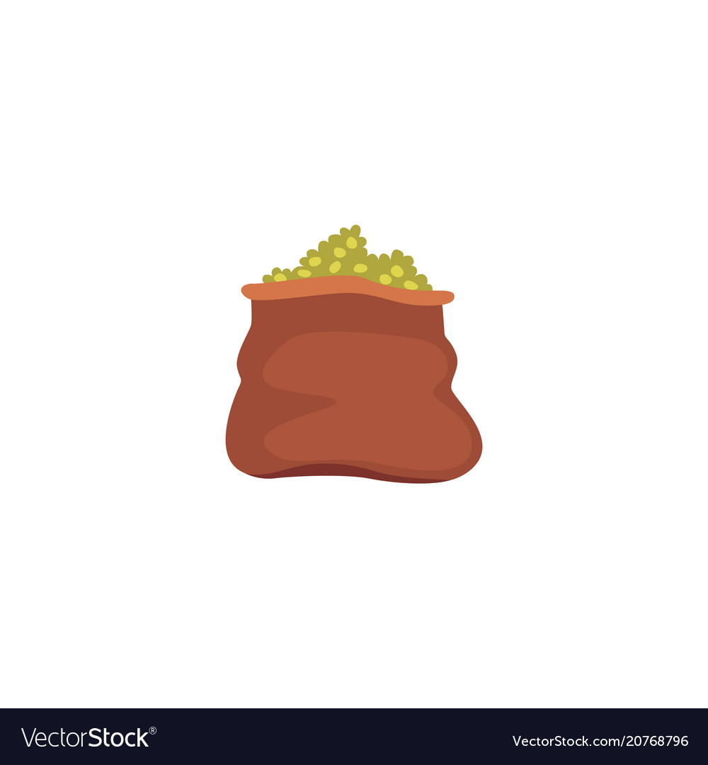 Canvas bag full of green olives Royalty Free Vector Image