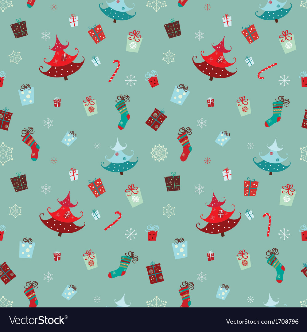 Christmas elements pattern Royalty Free Vector Image