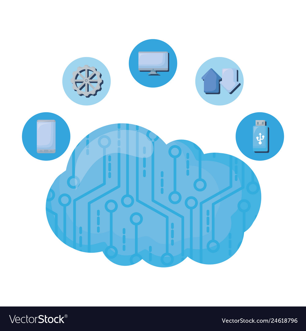 Cloud Computing Data Icons