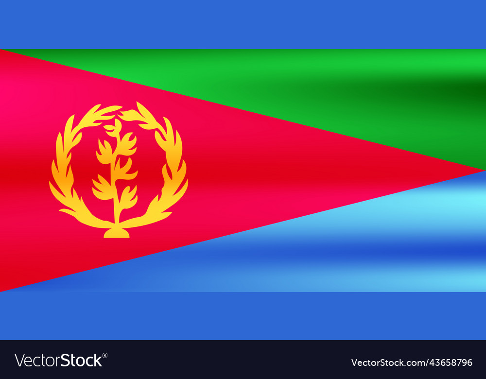 Flagge von eritrea eritrean nationale Symbol vector image Flagge von eritrea eritrean nationale Symbol