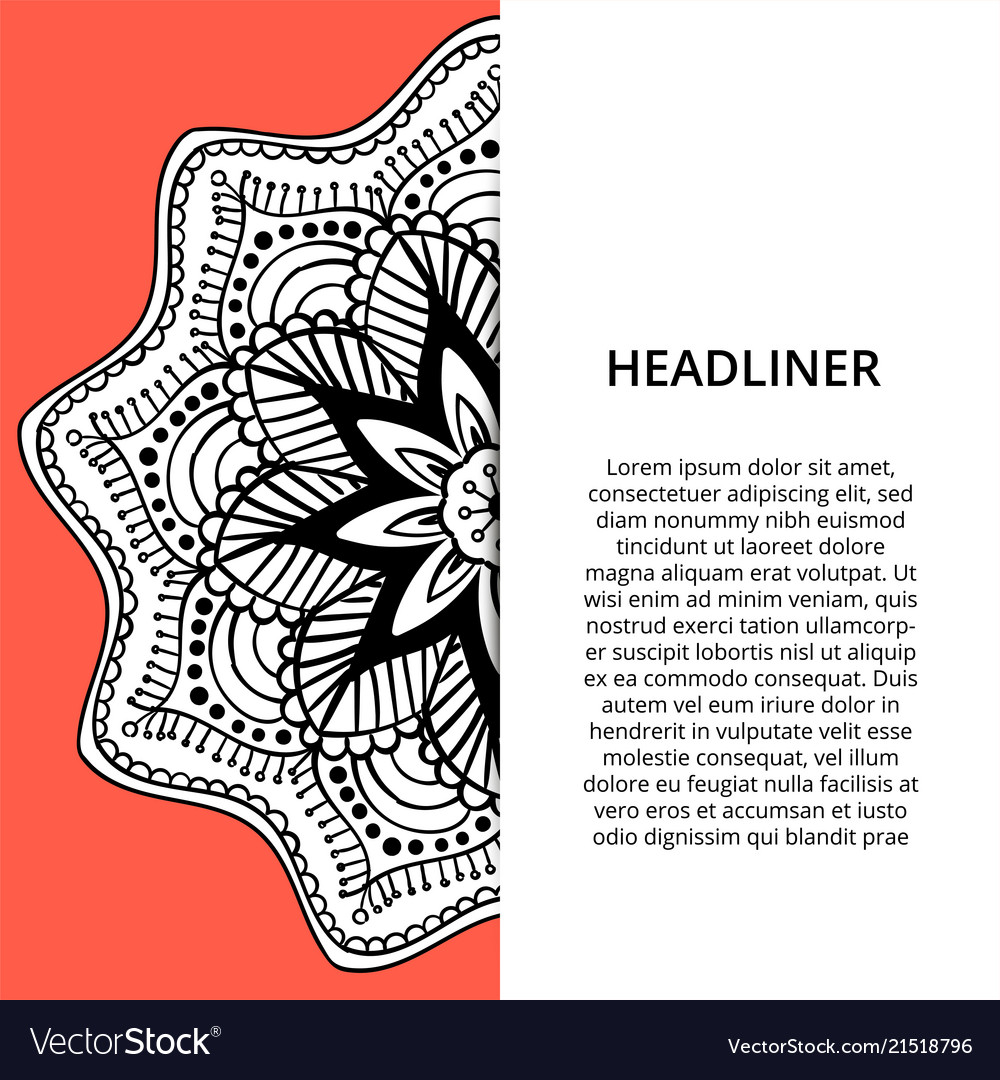 Indian Floral Paisley Medallion Banners Ethnic Vector Image