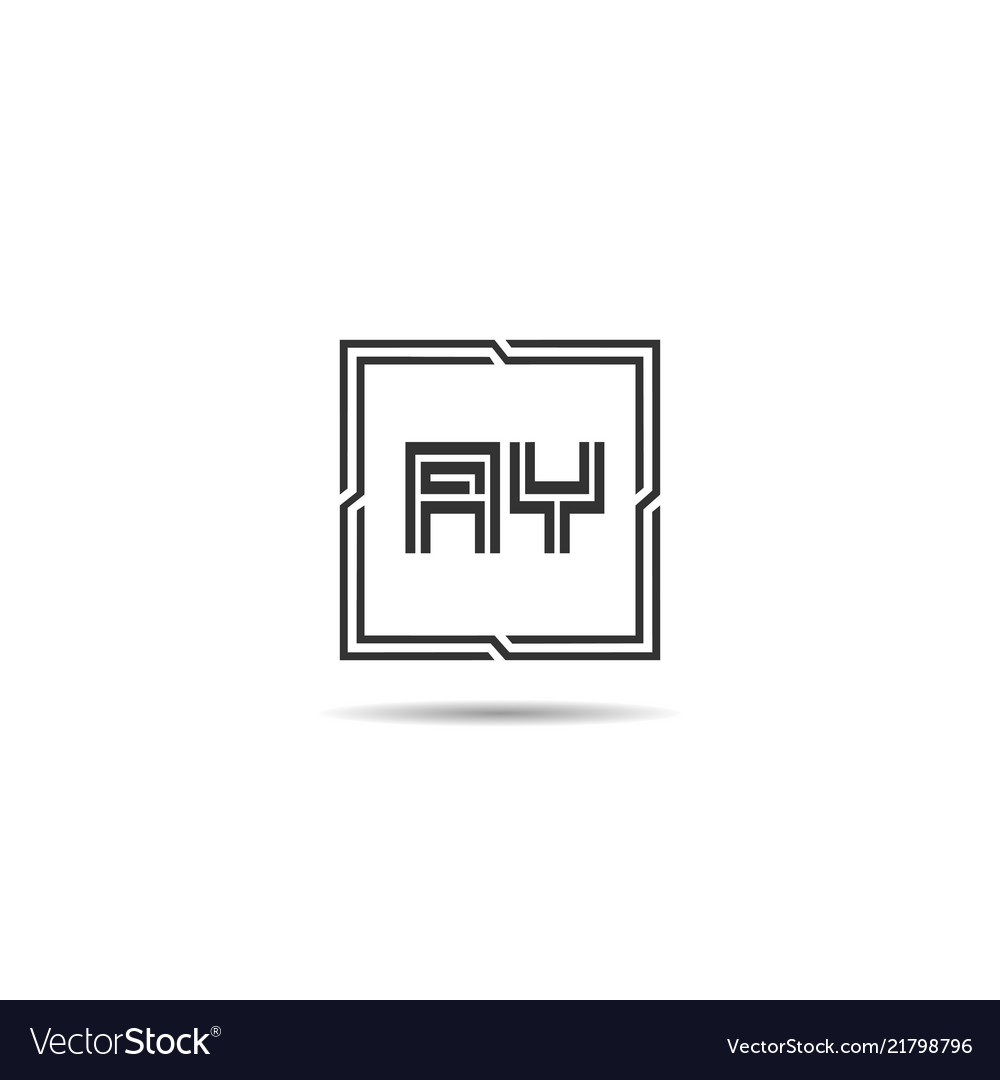 Initial letter ay logo template design Royalty Free Vector