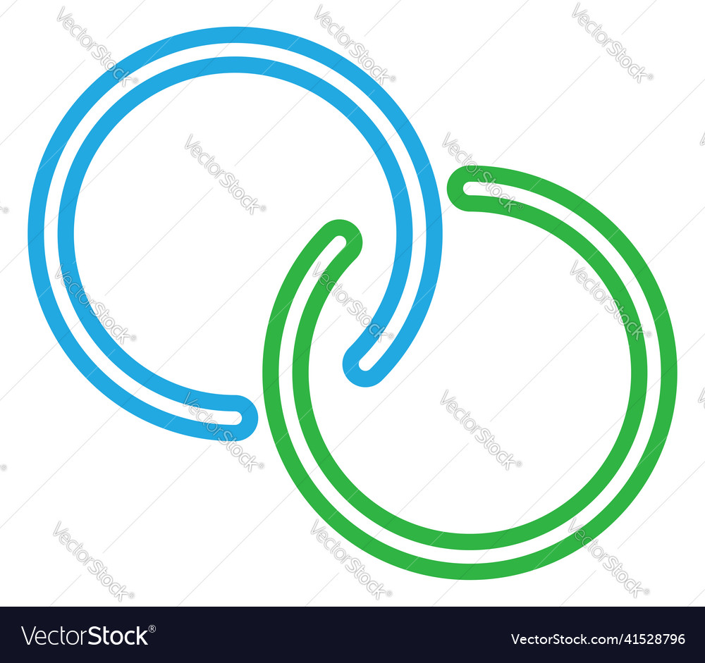 Interlace interconnected intersecting circles