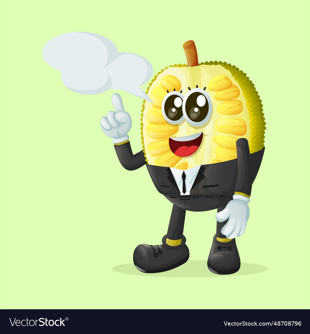 Jackfruit character pointed speech bubble
