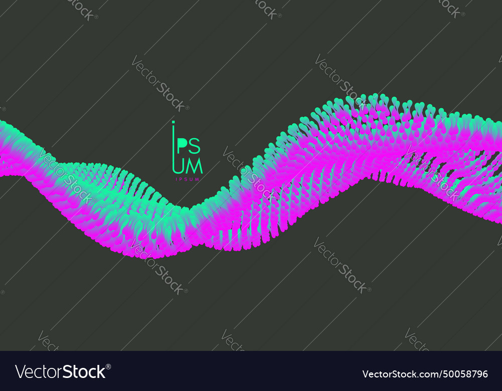 Molecular wave abstract background with dynamic vector image Molecular wave abstract background with dynamic