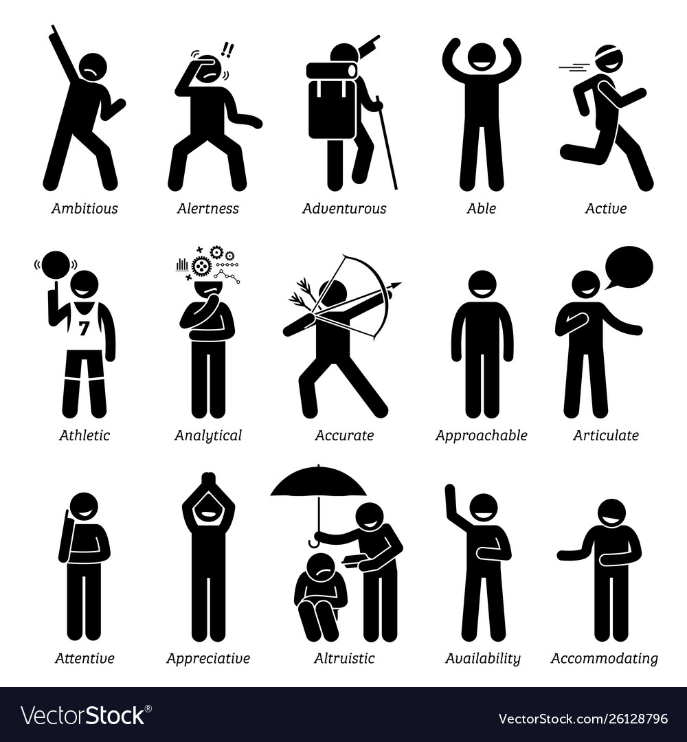 positive-good-personalities-character-traits-vector-image