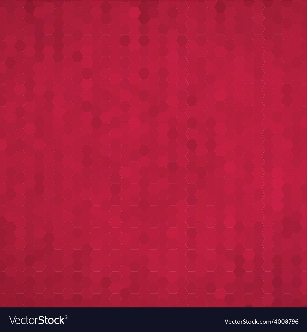 Red Hexagonal Abstract Pattern