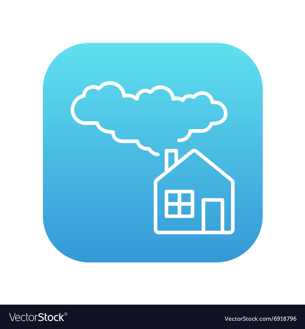 Save energy house line icon