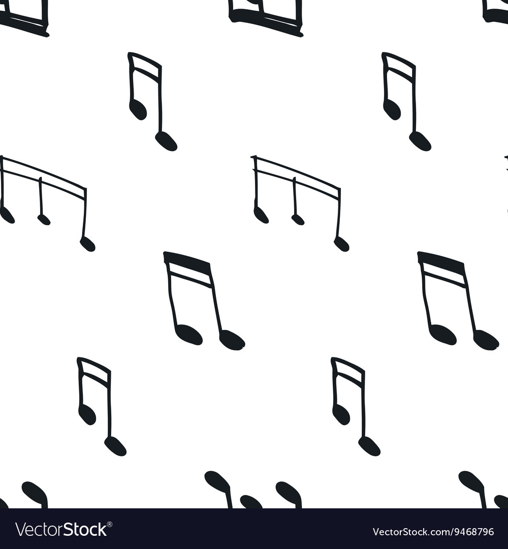 Seamless pattern with music notes