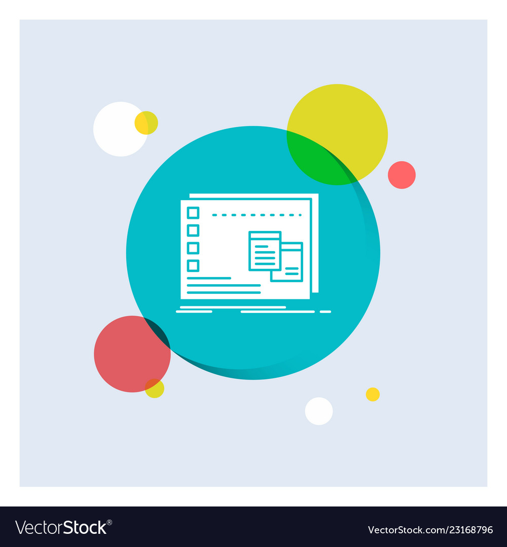 Window mac operational os program white glyph vector image Window mac operational os program white glyph