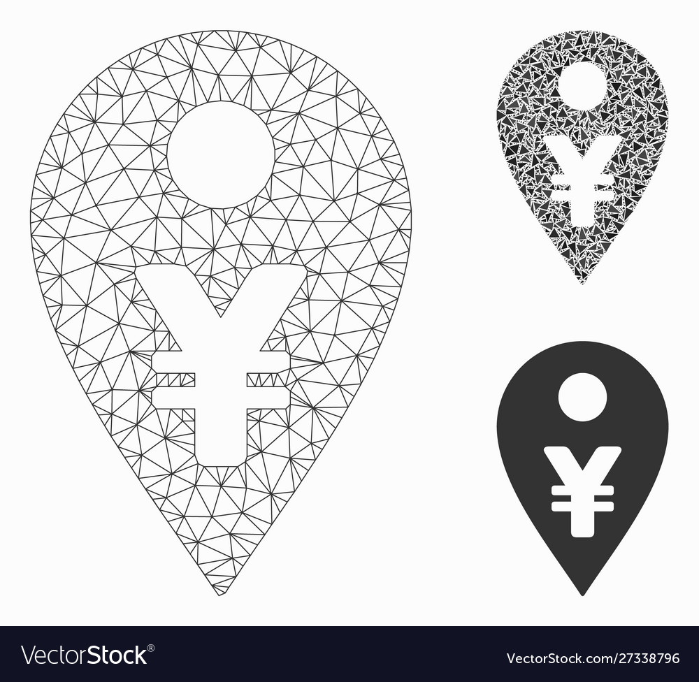 Yen map Marker Maschendraht Rahmen Modell