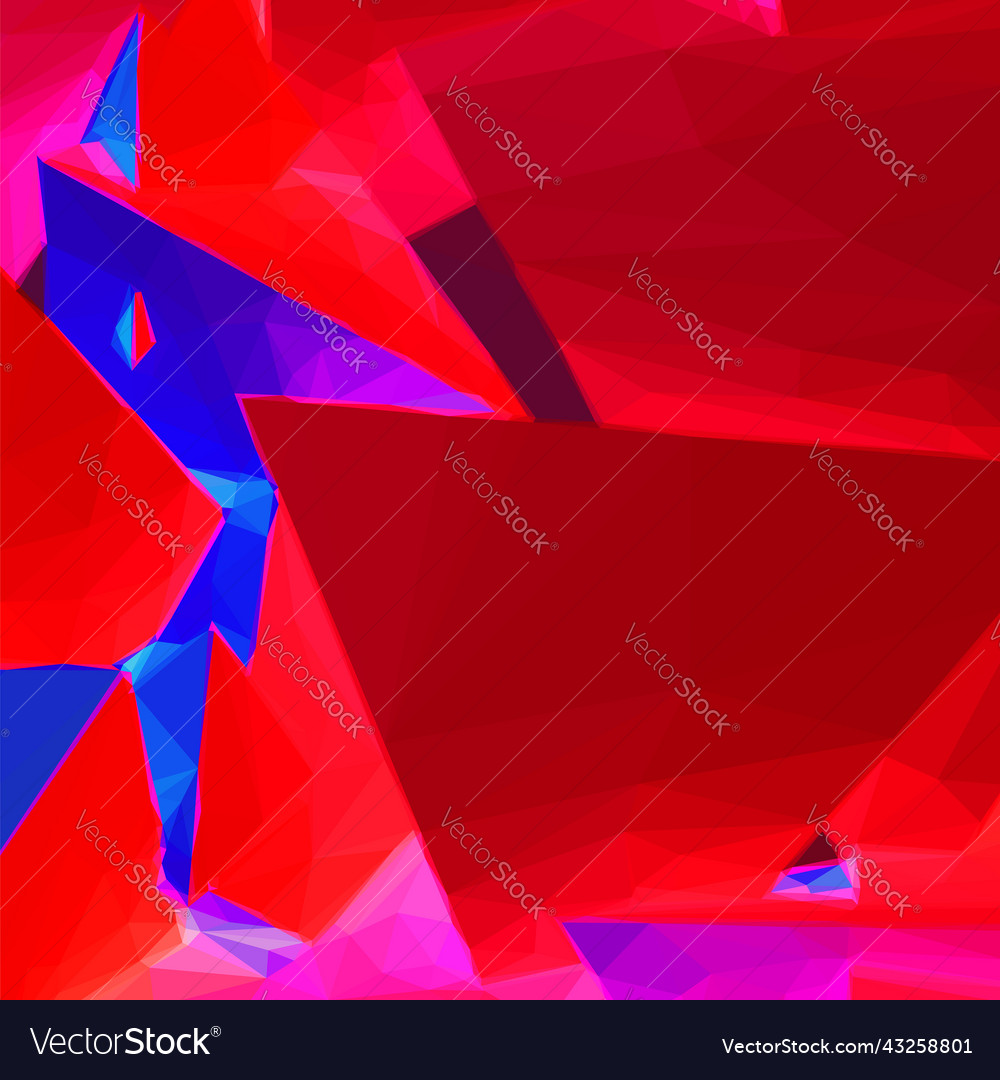Abstract background with blue and red triangular vector image Abstract background with blue and red triangular