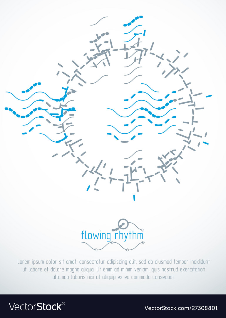 Abstract wavy lines rhythm pattern for use vector image Abstract wavy lines rhythm pattern for use