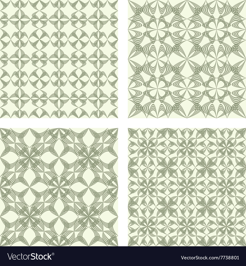 Beige seamless pattern background set