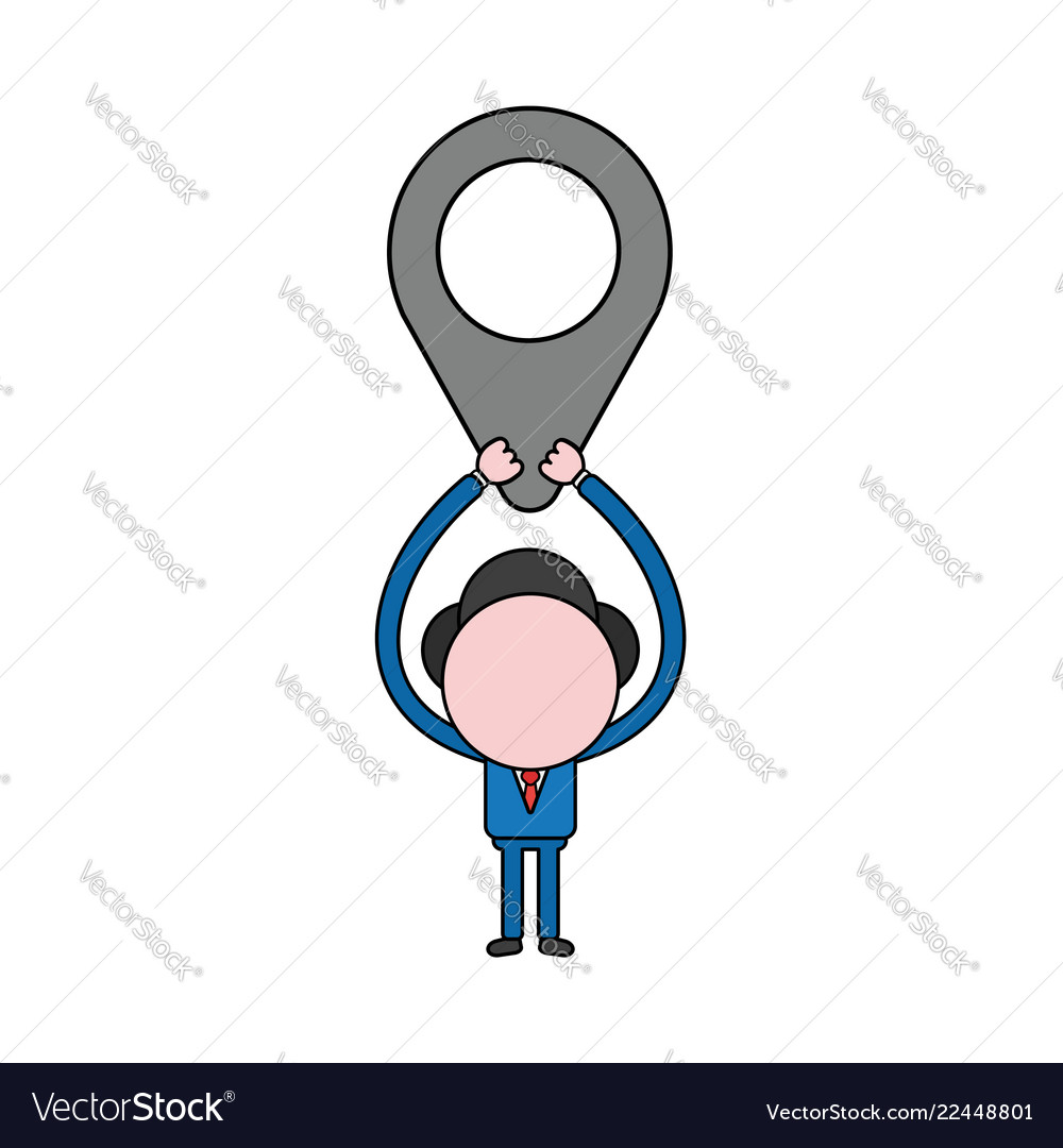Businessman with Map Pointer