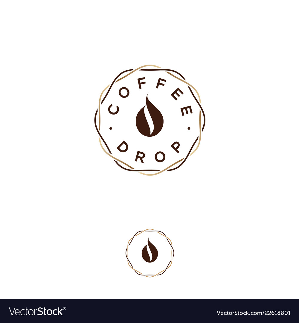 Coffee drop cafe flat icon