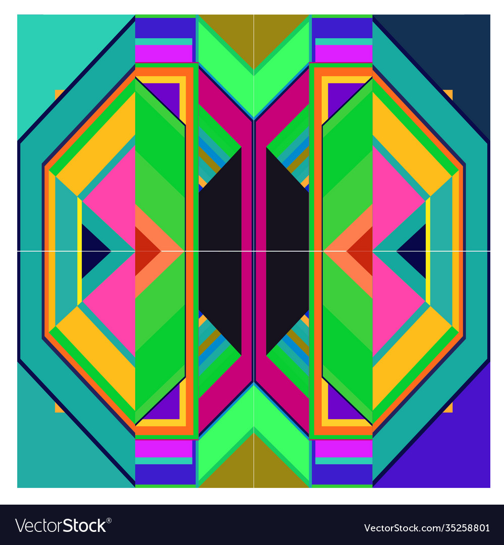 Colorful geometric and curve background pattern